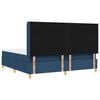 vidaXL Cama Box com colch&atilde;o com cabeceira Azul 200 x 200 cm tecido