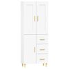 vidaXL Arm&aacute;rio alto madeira processada branco