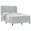 vidaXL Cama Box com cabeceira Cinzento-claro 200 x 140 cm Veludo