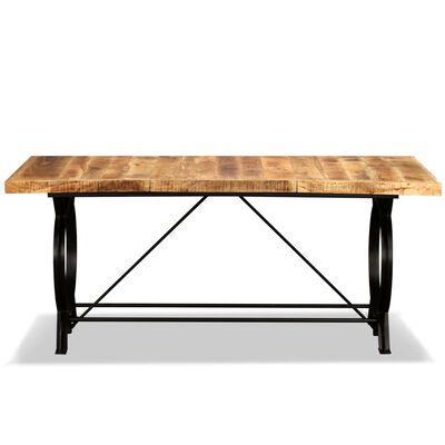 vidaXL Mesa de jantar madeira de mangueira maciça áspera 180 cm