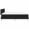 vidaXL Cama Box Spring LED com colch&atilde;o Preto 180 x 200 cm tecido