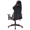 vidaXL Cadeira de gaming couro artificial preto e vermelho