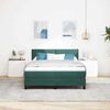 vidaXL Cama Box Spring com Colch&atilde;o Verde Escuro 140 x 200 cm tecido