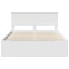 vidaXL Estrutura da Cama com cabeceira Branco 140 x 190 cm