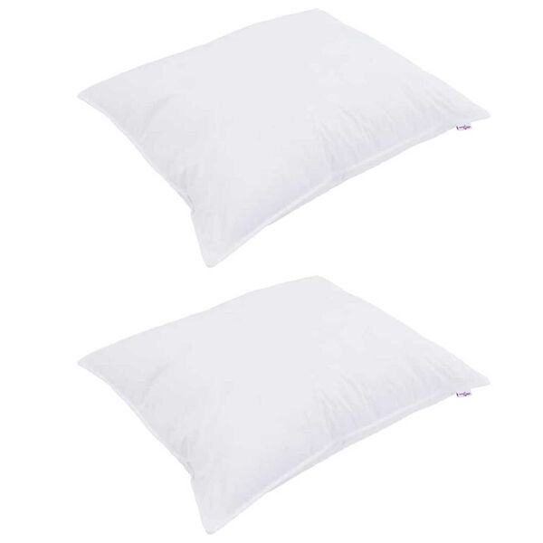 vidaXL Almofada com travesseiro 2 pcs Branco 40 x 60 cm Algod&atilde;o