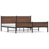 vidaXL Estrutura cama sem colch&atilde;o 200x200cm metal carvalho castanho