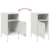 vidaXL Mesas de cabeceira 2 pcs 36x39x68 cm a&ccedil;o branco