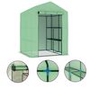 vidaXL Estufa com prateleiras 143x143x195 cm a&ccedil;o