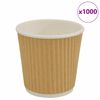 vidaXL Copos de café de papel 1000 pcs 4oz 100ml castanho