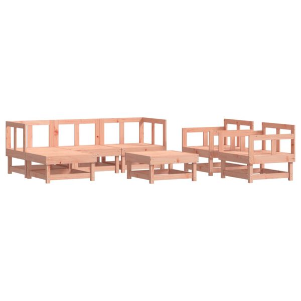 vidaXL 7 pcs conjunto lounge de jardim madeira de douglas maci&ccedil;a