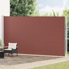 vidaXL Toldo lateral retr&aacute;til para p&aacute;tio 220x600 cm castanho