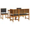 vidaXL Conjunto Bistro de Jardim 4 pcs Castanho