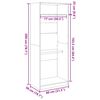 vidaXL Roupeiro 80x50x200 cm derivados de madeira branco