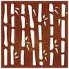 vidaXL Decora&ccedil;&atilde;o p/ muro de jardim 555x55 cm a&ccedil;o corten design bambu