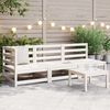 vidaXL 3 pcs conjunto lounge de jardim pinho maci&ccedil;o branco