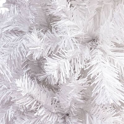 vidaXL Árvore de Natal pré-iluminada fina 120 cm branco