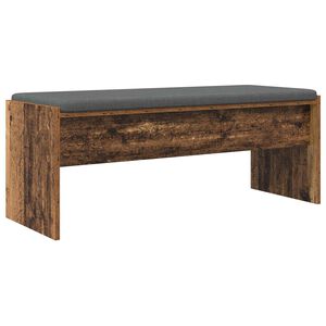 vidaXL Banco de Hall com almofada Madeira antiga 103 x 38 x 40 cm