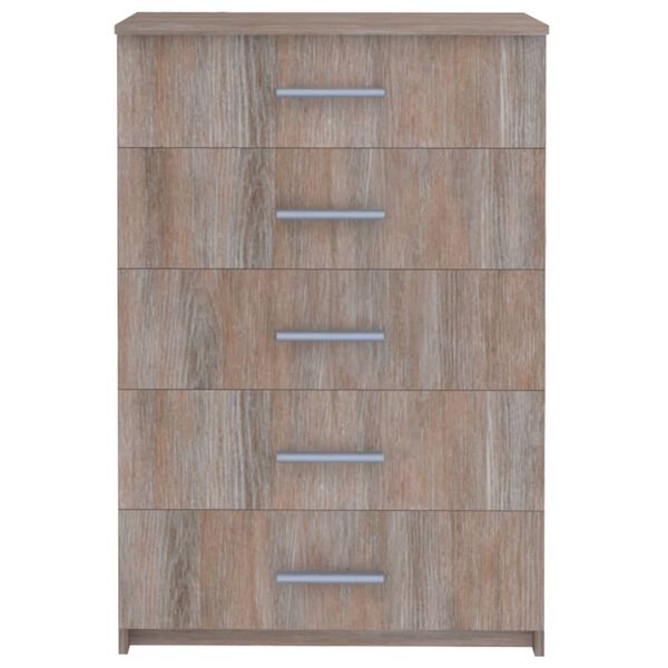 vidaXL M&oacute;vel de gavetas 71x35x108 cm aglomerado cor sonoma cinza