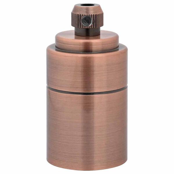 vidaXL Casquilhos de lâmpadas 2 pcs Bronze vermelho E27