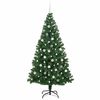 vidaXL &Aacute;rvore de Natal Artificial Verde 210 cm PVC, A&ccedil;o e Pl&aacute;stico