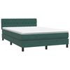 vidaXL Cama com molas/colch&atilde;o 160x220 cm veludo verde-escuro