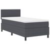 vidaXL Cama Box com cabeceira Cinza Escuro e Branco 90 x 190 cm