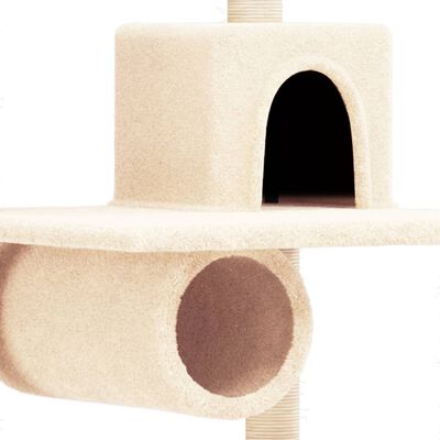 vidaXL Árvore para gatos c/ postes arranhadores sisal 168 cm cor creme
