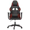 vidaXL Cadeira gaming couro artificial preto e vermelho tinto