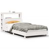 vidaXL Cama sem colch&atilde;o 90x200 cm madeira de pinho maci&ccedil;a branco