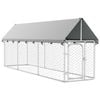 vidaXL Canil de exterior com telhado 400x100x150 cm