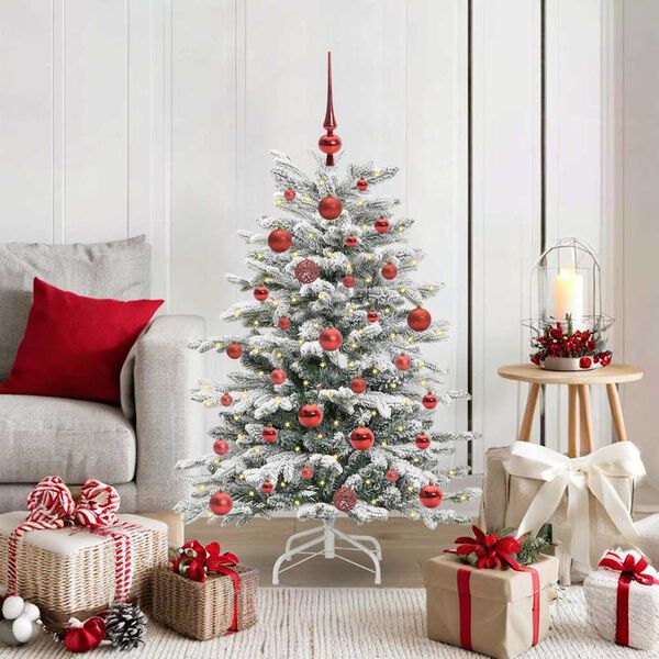 vidaXL &Aacute;rvore de Natal Articulada Artificial Branco 120 cm PE e PVC