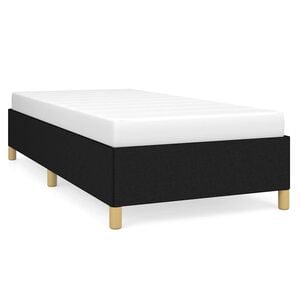 vidaXL Estrutura de cama sem colch&atilde;o 100x200 cm tecido preto