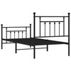 vidaXL Estrutura de cama com cabeceira e pés 90x200 cm metal preto