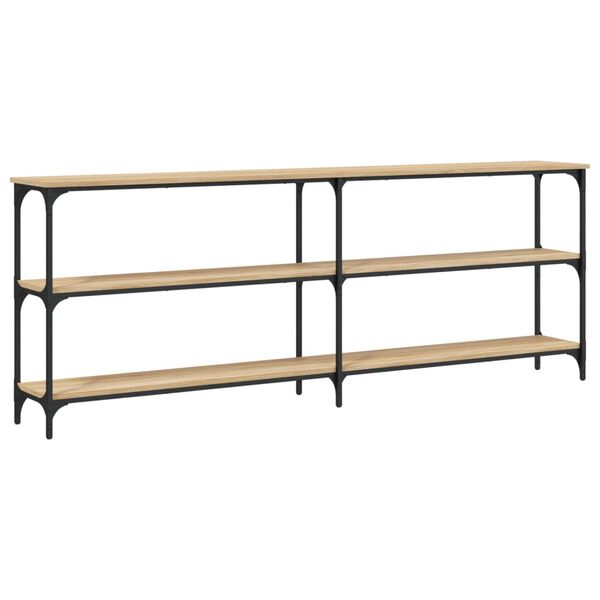 vidaXL Mesa de console Carvalho Sonoma 200x29x75 cm Madeira projetada