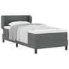 vidaXL Cama Box com cabeceira Cinzento escuro 90 x 200 cm tecido