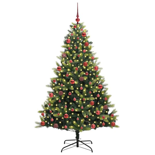 vidaXL &Aacute;rvore de Natal Artificial Articulada 300 LEDs Verde 180 cm