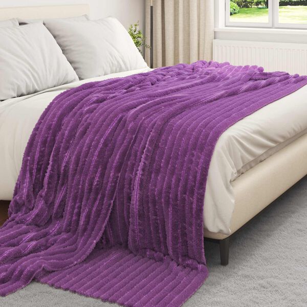 vidaXL Cobertor Roxo 270 x 240 cm L&atilde;