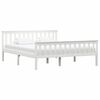 vidaXL Estrutura de cama em pinho maci&ccedil;o 160x200 cm branco