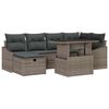vidaXL Conjunto de Sof&aacute; de Jardim 7 unid. vime PE