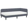vidaXL Estrutura de Cama de Canto Cinza Escuro 100 x 200 cm Veludo