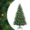 vidaXL &Aacute;rvore de Natal Artificial Verde 210 cm PVC, A&ccedil;o e Pl&aacute;stico