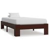vidaXL Estrutura de cama 100x200 cm pinho maci&ccedil;o castanho-escuro