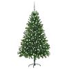 vidaXL &Aacute;rvore Natal artificial pr&eacute;-iluminada c/ bolas 210 cm verde