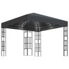 vidaXL Gazebo com cord&otilde;es de luzes LED 3x3 m antracite