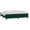 vidaXL Cama com molas/colch&atilde;o 180x210 cm veludo verde-escuro
