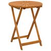 vidaXL Mesa de Jardim Dobr&aacute;vel Natural &Oslash;60 x 75 cm