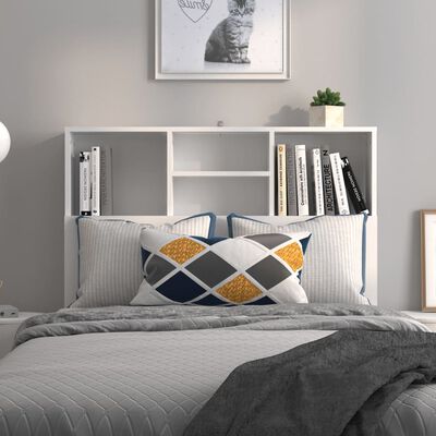 vidaXL Cabeceira de cama com armário 100x19x103,5 cm branco