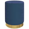 vidaXL Banqueta com arruma&ccedil;&atilde;o redonda veludo 31 x 37 cm azul