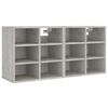 vidaXL Sapateira 2 pcs 52,5x30x50 cm Concreto Cinza