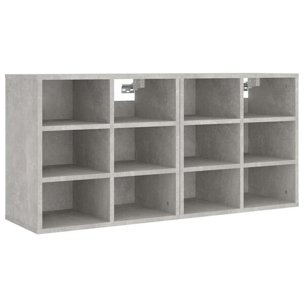 vidaXL Sapateira 2 pcs 52,5x30x50 cm Concreto Cinza